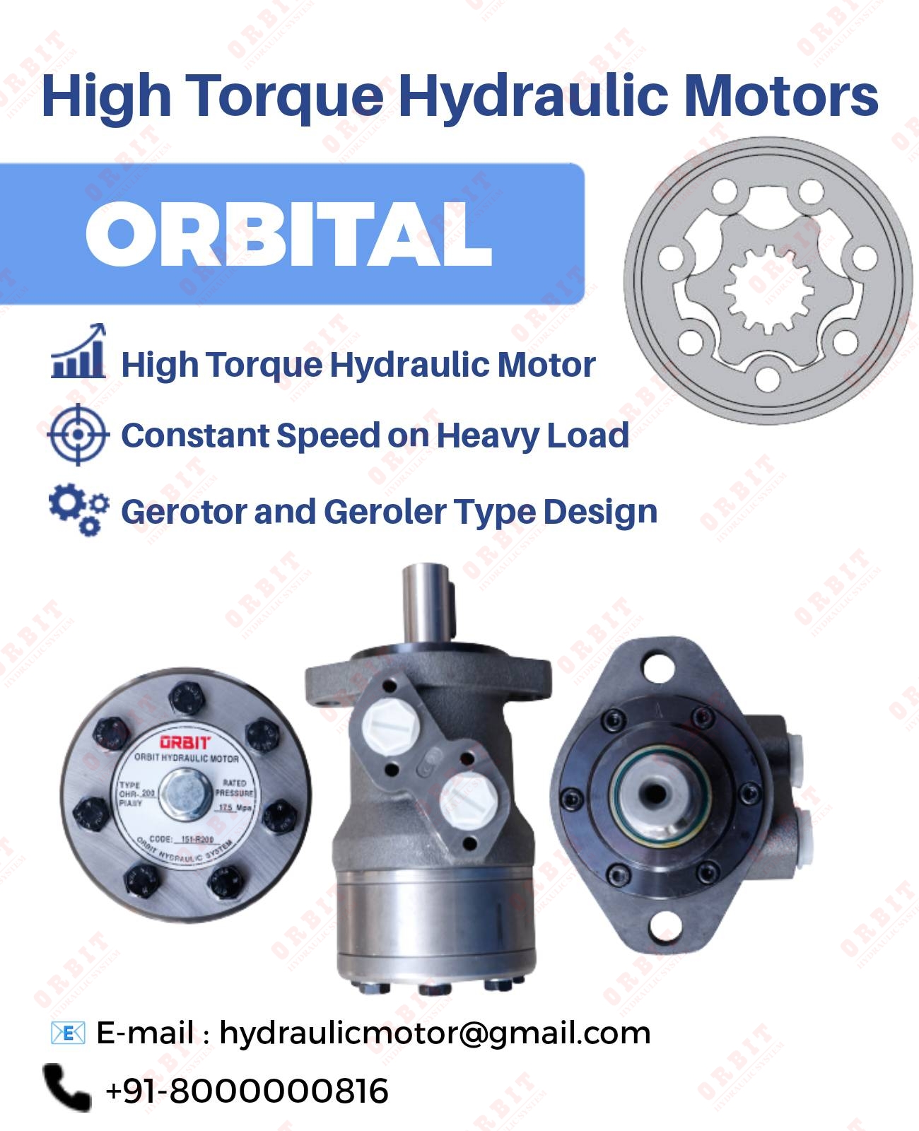 OMRX-50 11186162 White Hydraulic Motor